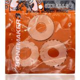 Oxballs BONEMAKER 3-PACK Cockring Kit - Clear