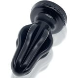 Oxballs siliconen airhole - 1 finned - small - buttplug - zwart