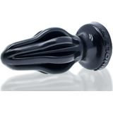 Oxballs siliconen airhole - 1 finned - small - buttplug - zwart