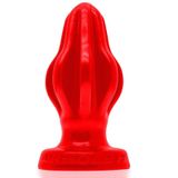 Oxballs siliconen airhole- ff finned buttplug - rood