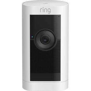 Ring Stick Up Cam Pro Plug-In - Beveilingscamera op Adapter - Binnen en Buiten - Wit - wit Kunststof RN063