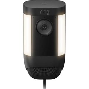 Maak kennis met de Ring Spotlight Cam Pro Plug-in van Amazon | 1080p HD-video met HDR, 3D-bewegingsdetectie, vogelperspectief, LED-schijnwerpers, doe-het-zelf-installatie