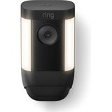 Ring Spotlight Cam Pro Batterij Beveiligingscamera 2K video Zwart