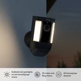 Ring Spotlight Cam Pro Batterij Beveiligingscamera 2K video Zwart