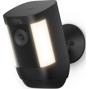 Ring Spotlight Cam Pro Batterij Beveiligingscamera 2K video Zwart