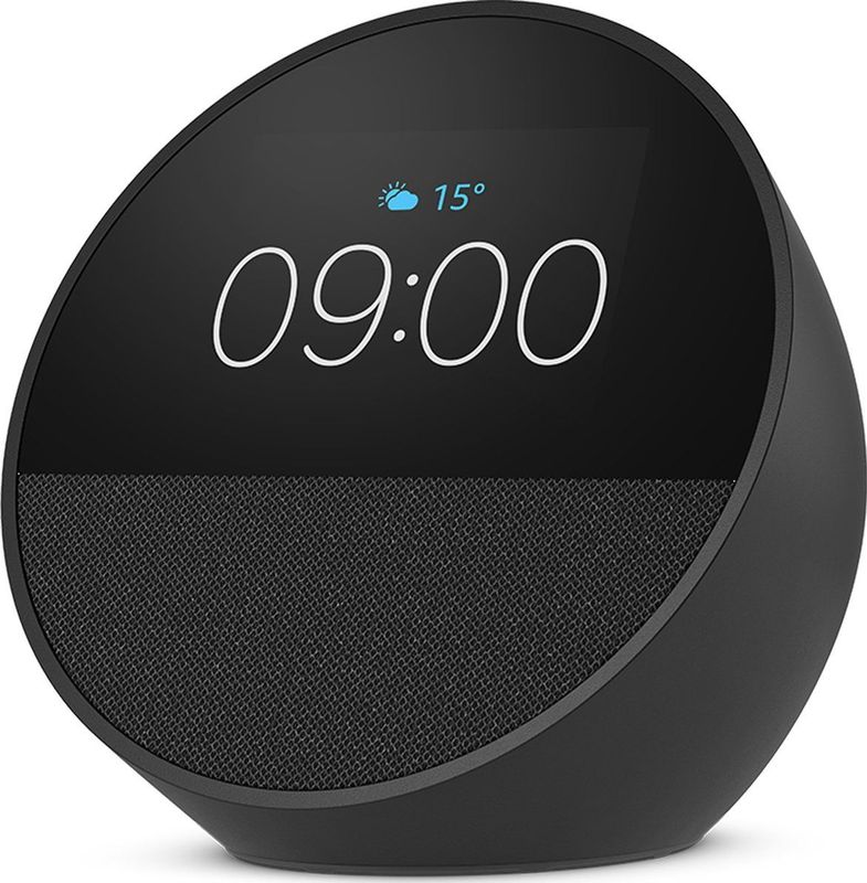 Amazon - Echo Spot - Bluetooth-luidspreker - Zwart - Slimme Speaker
