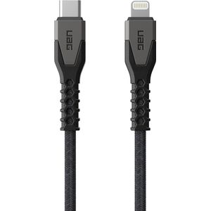 UAG Kevlar® Core USB-C naar Lightning oplaadkabel - 1,5 meter - Zwart / Grijs