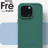 OtterBox Fre Hülle für iPhone 15 Pro für MagSafe, Wasserdicht (IP68), stoßfest, schmutzabweisend, schlanke Hülle mit integriertem Displayschutz, 5X getestet nach Militärstandard, Grün