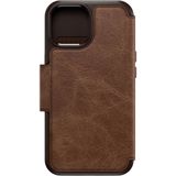 OtterBox Strada Hülle für iPhone 15 für MagSafe, stoßfest, sturzsicher, Premium Lederfolio mit Zwei Kartenhaltern, 3X getestet nach Militärstandard, Braun