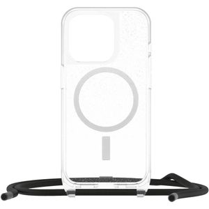 OtterBox React Beschermhoes met MagSafe voor iPhone 15 Pro, ultradunne beschermhoes met verstelbare en afneembare halsband, getest volgens militaire normen, Stardust