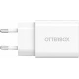 OtterBox Standard EU 20W USB-C PD-wandoplader, Snelle oplader voor smartphone en tablet, getest op vallen, robuust, ultraduurzaam, Wit