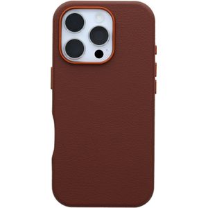 Otterbox Symmetry Apple iPhone 16 Pro Back Cover met MagSafe Magneet Leer Bruin