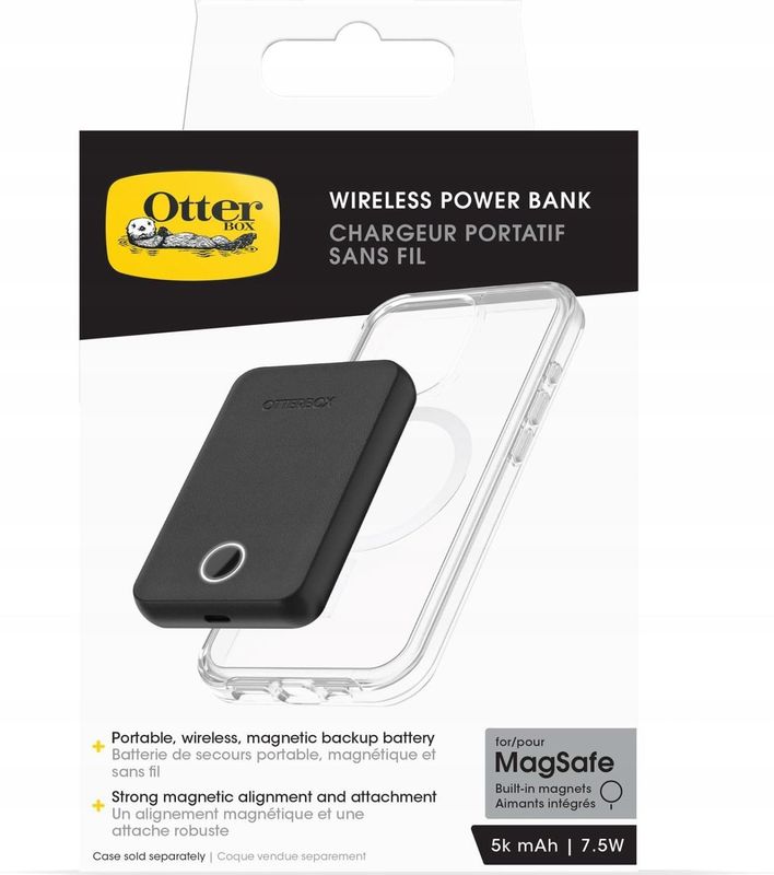 OtterBox - Wireless Power Bank - Zwart - 5000 mAh - Inclusief USB-C Kabel