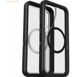 OtterBox Defender XT Clear mit Magnets (Samsung Galaxy S25), Smartphonehoes, Zwart, Transparant