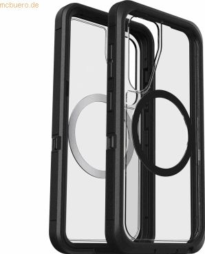 OtterBox Defender XT Clear mit Magnets (Samsung Galaxy S25), Smartphonehoes, Zwart, Transparant