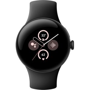 Google Pixel Watch 2 - Zwart - Met GPS - Hartslagmonitor - Stressmanagement - Zwarte Siliconenband
