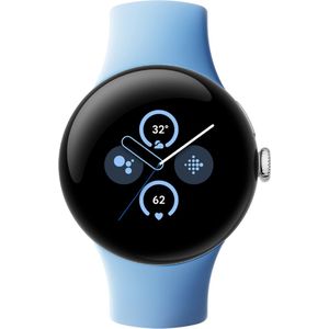 REFURBISHED – Google Pixel Watch 2 WiFi Polished Silver Sportband Bay - Sehr Gut