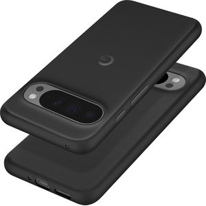 Origineel Google Pixel 9 Pro Hoesje Duurzaam Siliconen Back Cover Zwart