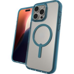 ZAGG Santa Cruz Snap Case voor iPhone 16 Pro Max - MagSafe-compatibel, 4,0 m militaire valbescherming, grafeen versterkt, slank en lichtgewicht, 70% gerecyclede inhoud, Retro Blauw