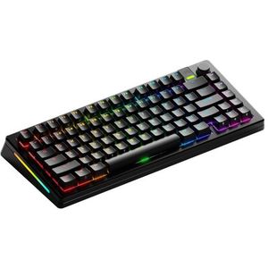 Glorious Gaming GMMK 3 PRO Wireless Mechanical Keyboard, Bluetooth & 2,4 GHz, hotswap MX-switches, modulaire aluminium behuizing & pakkingsysteem, doubleshot-keycaps, TKL 75%, VS QWERTY, Zwart
