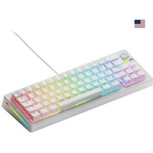 Glorious Gaming GMMK 3 65% Prebuilt toetsenbord Gamen USB QWERTY Amerikaans Engels Wit