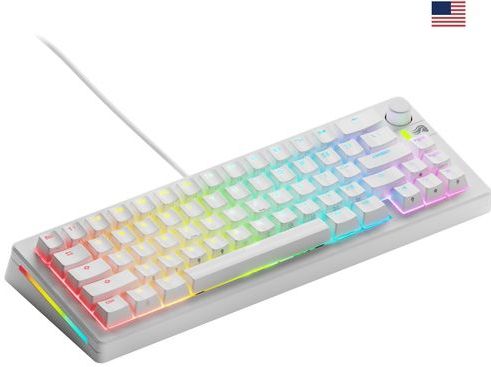 Glorious Gaming GMMK 3 65% Prebuilt toetsenbord Gamen USB QWERTY Amerikaans Engels Wit