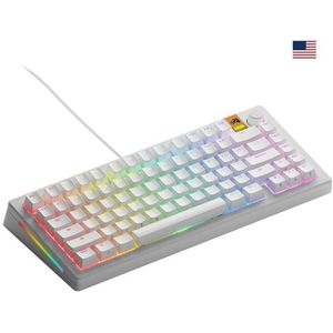 Glorious Gaming GMMK 3 HE 75% Prebuilt toetsenbord Gamen USB QWERTY Amerikaans Engels Wit