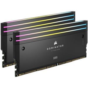 CORSAIR DOMINATOR TITANIUM DDR5 RGB Lichtverbeteringsset – 2 x modules – 0 GB RAM – CORSAIR compatibel met iCUE – zwart