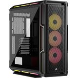 CORSAIR iCUE LINK 5000T LX RGB Mid–Tower ATX PC–behuizing – 3x Voorgeïnstalleerde LX120 RGB Ventilatoren, Geïntegreerde Aurora RGB Lichtlijsten, iCUE LINK Systeemhub Inbegrepen – Zwart