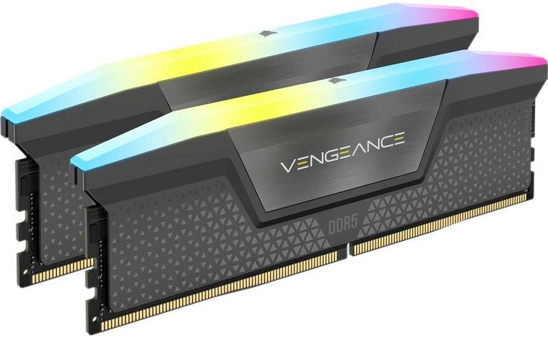 CORSAIR - Vengeance RGB - RAM Geheugen - Grijs - 32GB (2x16GB) 6000MHz CL28 AMD EXPO Intel XMP iCUE Compatibel