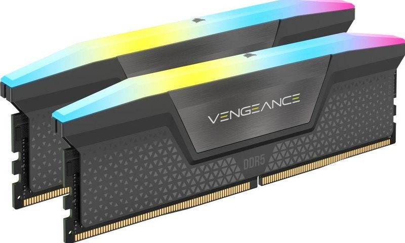 CORSAIR - VENGEANCE RGB - DDR5 RAM - Grijs - 96GB (2x48GB) 6000MHz CL30-36-36-76