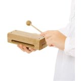 Nino Percussion Wood Block Instrument, middelgroot muziekinstrument voor kinderen vanaf 3 jaar, siam eiken, natuur (NINO21)