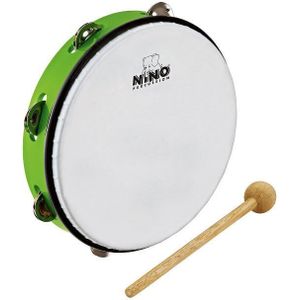 Nino Percussion NINO24GG ABS Tamburijn met jingles 25,4 cm (10 inch) grasgroen