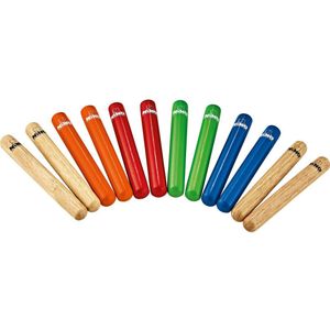 Nino Percussion Nino 502 van Mc klanghà£ ¶ lzer 6 paar MULTI COLOR Claves