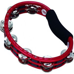 Meinl Percussion TMT1R Tambourine (ABS-kunststof) met stalen klemmen (2 rijen) - handmodel, rood