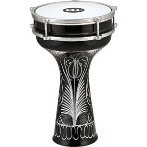 Meinl Percussion HE-124 Aluminium Darbuka (handgraveerd), met kunststofvacht, diameter 20,32 cm (8 inch)