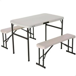 Vouwtafel Lifetime Crème 106,5 x 73,5 x 61 cm Staal Plastic