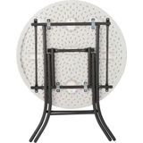 Table Klapptisch Lifetime Weiß kreisförmig Stahl Kunststoff 83 x 73,5 cm