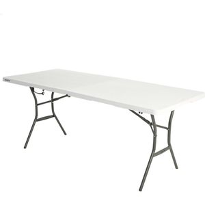 Lifetime - werktafel - buffettafel - 180 cm - inklapbaar als koffer - wit