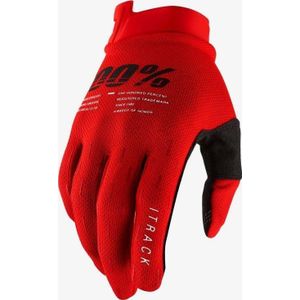 100% iTrack handschoenen, rood, XXL