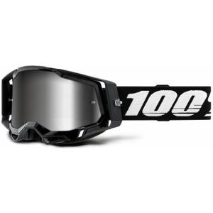 100  goggle  racecraft 2 black  mirror lenses silver
