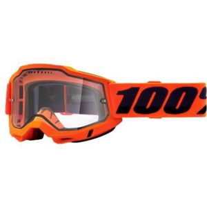 100% MTB Goggle Blok Fietshelm, Oranje ~ Clear, eenheidsmaat