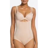 SPANX Women's Oncore Open-Bust Panty Bodysuit Soft Nude Small