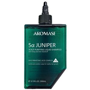 AROMASE 5α Juniper Scalp Purifying Liquid Shampoo, Award Winning Scalp Exfoliator Ideaal voor aandoeningen, psoriasis, dermatitis, droge en gevoelige huid, olie-haar, 260 ml
