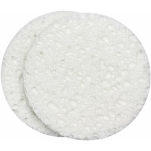 QVS 2 stuks oog- en gezichtsreinigingsspons van natuurlijke cellulose, voor het verwijderen van make-up en onzuiverheden