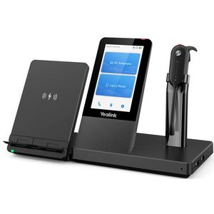 Yealink WH67 UC Draadloos oorhaak, Hoofdband, Neckband Kantoor/callcenter Bluetooth Oplaadhouder Zwart