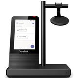 Yealink WH66 Mono Teams Gepersonaliseerde audiovergaderingssysteem Draadloos Hoofdband Kantoor/callcenter USB Type-A Bluetooth Oplaadhouder Zwart
