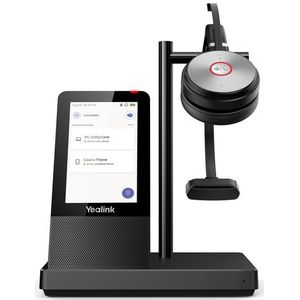 Yealink WH66 Mono Teams Gepersonaliseerde audiovergaderingssysteem Draadloos Hoofdband Kantoor/callcenter USB Type-A Bluetooth Oplaadhouder Zwart