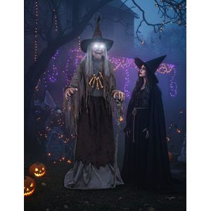 160 cm Halloween hangende heksendecoratie, levensgrote hangende heks