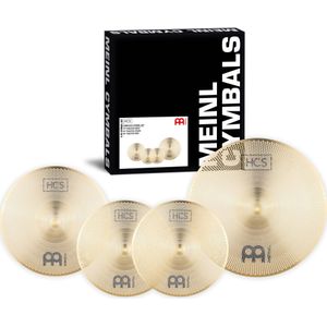 Meinl Cymbals HCS P-HCS141620 complete set aandrijfbekkens met stil volume voor batterij - duurzame messing legering met weinig lawaai en muziektoon